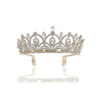 Accessori per capelli fascia per donne Tiara di cristallo blu rosso verde corone di concorrenza vintage con accessori per capelli a pettine