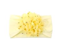 Accessori per capelli fatti a mano per neonati bambini neonati nylon fasce per capelli parrucchiere per bambini (giallo, taglia unica)
