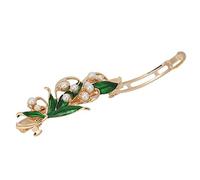 Accessori per capelli, fermagli per capelli decorativi in perle sintetiche verdi, metallo da donna per banchetti(Hairpin)