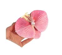 Accessori per capelli Fiore Fermaglio per capelli Ornamento Orchidea Rosa Orchidea Hairpin Side Barrettes Copricapo Bohemia Barrettes (rosa)