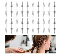 Accessori per capelli gotici, 20 punte in metallo punk per trecce, fermagli per capelli Alt Grunge, punte per capelli argentate per donne ed egirl, regalo alla moda e divertente per lei