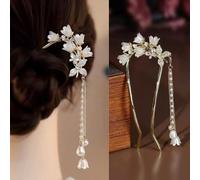 Accessori per capelli lunghi nappa vintage mughetto della valle forcine per capelli a forma di U fiore bastoncini per capelli fatti a mano per le donne