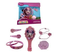 Accessori per capelli Minnie Disney set per bambini da 8 pezzi spazzola clic clac elastici mollette