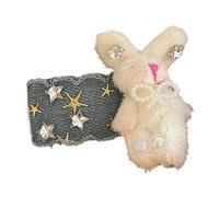 Accessori per capelli multifunzione per bambini con coniglietto in peluche