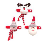 Accessori per capelli natalizi, fermagli per tende Confezione da 11 fibbie for tende natalizie a forma di gnomo, pupazzo di neve, alce, tessuto non tessuto in velluto(3pcs Christmas Curtain Buckles)