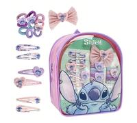 Accessori per capelli per bambini Porta la tua routine al livello successivo con questo set di bellezza per borsa zaino Stitch progettato per facilitare il trucco, i capelli e la cura personale. Quest