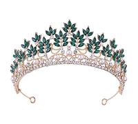 Accessori per capelli per donna Moda barocca Verde Rosso Blu Rosa Bianco Tiara di cristallo Corona Fascia da sposa Diadema Corona da sposa Verde