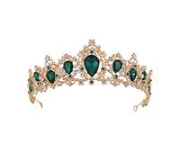 Accessori per capelli per donne barocche barocce vintage verdi royal corone della sposa blu corona rossa corona oro a fascia da sposa a fascia nuda tiara gold06