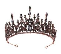 Accessori per capelli per donne barocche retrò bronzo viola cristallo cristallo tiara corona nuziale matrimonio ringueant concorso diadema fascia argentowhite d'argento