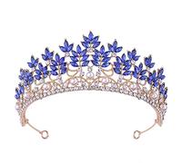Accessori per capelli per donne BAROQUE BAROQUE VERDE ROSSO ROSSO ROSA ROSA Crystal Crysta Crown Abdo di testa Diadem Croona Diadema Blu