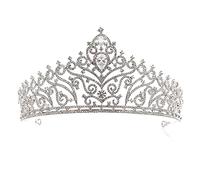 Accessori per capelli per donne grandi diademi e corone del matrimonio per il fidanzamento per il concorso di lusso verde Bridal Queen Verde B.