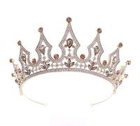 Accessori per capelli per donne oro/argento color strass tiara corona sposa nuda matrimoniale principessa femmina di compleanno da donna oro