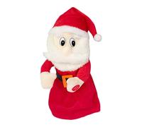 Accessori per casa delle bambole 1/12 Babbo Natale peluche bambole cantano canzoni inglesi Babbo Natale giocattoli per bambini sono belli e belli letto per bambole (rosso, 32 x 19 x 14 cm)