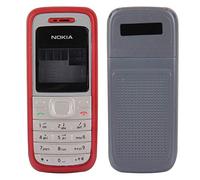 Accessori per cellulari for NOKIA Cover for alloggiamento completo (coperchio anteriore + cornice centrale for telaio + cover posteriore for batteria) for Nokia 1200/1208/1209 (nero) ( Colore : Red )