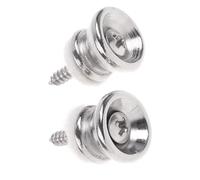 Accessori per Chitarra 1 Paio Di Perni Di Bloccaggio Della Cinghia Per Chitarra Per Le Parti Dei Pulsanti Della Cinghia Del Basso Per Chitarra Acustica Elettrica (Color : Silver)