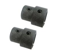 Accessori per Chitarra 2 Pezzi In Metallo Chitarra Tono Manopola Volume Potenziometro Cappuccio Manopola Pulsante Manopola A Doppio Strato Per Parti Di Chitarra (Color : Black)
