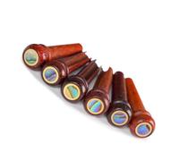 Accessori per Chitarra 6 Pezzi Perni Per Ponte Per Chitarra Acustica, Chiodi Per Corde Fisse In Osso Di Mucca/ebano/legno (Color : 03)