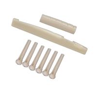Accessori per chitarra Bridge Pins & Saddle & Nut Replacement 6 corde Chitarra Bridge Pins Saddle Nut Accoustic Tailpiece Set