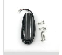 Accessori per chitarra elettrica Piccolo pickup a doppia traccia Chitarra elettrica piccola doppia 3 colori Pickup-Set Chitarra Elettrica(Black silver rail)