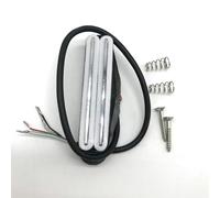 Accessori per chitarra elettrica Piccolo pickup a doppia traccia Chitarra elettrica piccola doppia 3 colori Pickup-Set Chitarra Elettrica(White silver rail)