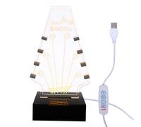 Accessori per Chitarra, Supporto per Plettro in Acrilico con LED Che Cambia Colore, Alimentato Tramite USB, Luce Notturna per Amanti della Musica, Chitarristi, Decorazioni per