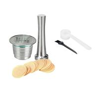 Accessori per cialde di caffè in acciaio inossidabile con cucchiaio filtro spazzola per la pulizia della carta adatta per uso domestico ufficio viaggio set di accessori per caffè