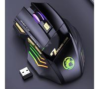 Accessori per computer IMICE GW-X7 2.4G + Bluetooth Dual Mode 7-Button Silent Silent Wireless Gaming Mouse con luci RGB colorate