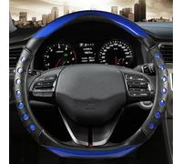 Accessori Per Coprivolante Per Auto A Forma Di D Interno Per Sonata 9 Per Elantra 4 2015-2019(Blu)