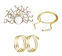Accessori per costume di medusa per Halloween, set di gioielli a serpente, fascia a serpente, collana, gioielli da donna