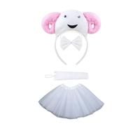 Accessori Per Costumi Pecora Set Orecchie Testa Le Fiocchi La Gonna Tutu Coda Pecore Bambini