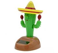 Accessori per cruscotto auto, divertenti e alimentati a energia solare | Statuetta decorativa a forma di cactus danzante per interni di veicoli, rimorchi, camion, berline e pickup
