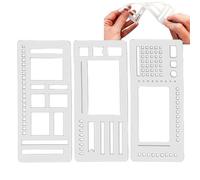Accessori per diari, modello flessibile fatto a mano, confezione da 3 modelli riutilizzabili per agenda, stencil per scrivere elenchi di controllo, linee, compatibili con forniture per diario (C)