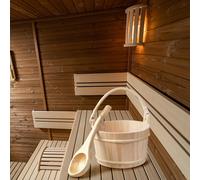 Accessori per doccia a botte per sauna in legno Cucchiaio per secchio da