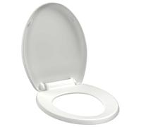 Accessori per doccia, sedile WC con abbassamento automatico e design a sgancio rapido, colore bianco, per la pulizia facile