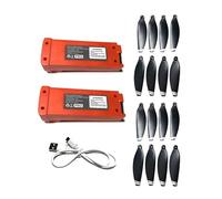 Accessori per droni LYZRC L700Pro 7.4V 3000mAh Batteria Li-Poly Cavo del Caricatore USB Lame dell'elica Foglia di Acero Pezzo di Ricambio for L700 PRO RC GPS Drone Facile da installare(Orange)