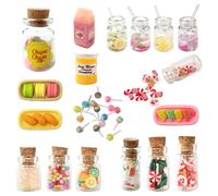 Accessori per Elfo Dispettoso, 16 Pezzi Cibo e Bevande in Miniatura, Accessori Snack per Mini Case Casetta Elfi Natale, 1/12 Alimenti Set per Elf the Shelf Mini Food Decorazioni Natalizie