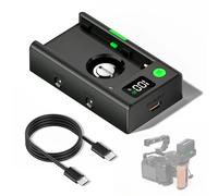 Accessori per fotografia con piastra di montaggio per piastra adattatore batteria NP F con ingresso PD per supporto universale per fotocamera che carica batteria NP F