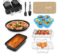 Accessori Per Friggitrice Ad Aria Calda A Doppia Zona Da 8 Pezzi Per Ninja Foodi Max Af400eu/af300eu, Set Di Accessori Per Friggitrice Ad Aria A Doppia Camera Per Profi Cook,Emerio 7.6l/8l/9l/9.5l