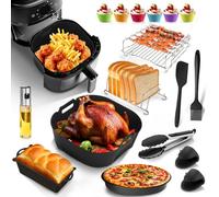 Accessori per friggitrice ad aria calda COSORI 5,5 L - 6,4 L e Ninja AF140/AF180, 17 pezzi Airfryer accessori in silicone set compatibile con Philips Airfryer 2000 serie NA230 6,2 L friggitrice ad