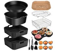 Accessori per friggitrice ad aria calda COSORI Turbo Tower Pro Smart 10,8 l Double Stack Airfryer, 17 pezzi con BPA Free COSORI Turboblaze accessori Turbo Tower 6,5 L/4,3 L Air Fryer carta da forno