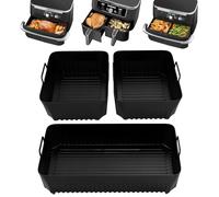 Accessori per friggitrice ad aria calda Ninja Af500EU 10,4 litri 3 pezzi, stampo in silicone per friggitrice ad aria calda, inserto in silicone, accessori per friggitrice ad aria calda doppia