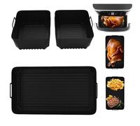 Accessori per friggitrice ad aria calda Ninja Foodi Flexdrawer Af500EU AF500DE 10,4L, stampo in silicone per friggitrice ad aria calda, 3 pezzi Air Fryer tappetino in silicone riutilizzabile Airfryer