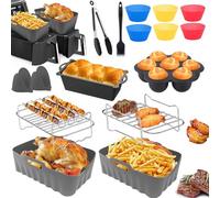 Accessori per friggitrice ad aria calda Ninja Foodi Max Dual Zone AF400EU AF451EU AF300EU 7.6L-9.5L, stampo in silicone per friggitrice ad aria calda Ninja