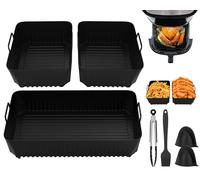 Accessori per friggitrice ad aria calda per Cosori Dual Blaze TwinFry XXL 10L, Ninja Af500EU 5.2L, 10.4L, forma in silicone per friggitrice ad aria calda Cosori, accessorio riutilizzabile e alimentare
