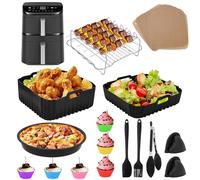 Accessori per friggitrice ad aria calda per COSORI Turbo Tower Pro Airfryer 10,8L 2 camere, accessori per friggitrice ad aria calda per COSORI Turbo Tower Double Stack, con forma in silicone, piastra