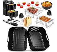 Accessori per friggitrice ad aria calda Philips Airfryer 4000 Series 10L, stampo in silicone per friggitrice ad aria calda, set di accessori riutilizzabili per Philips Stacked Dual Basket Airfryer