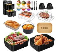 Accessori per friggitrice ad aria calda Philips Airfryer 4000 Series Stacked Dual Basket 10L, Airfryer Stampo in silicone Accessori Griglia Stampo per torte e pane, senza BPA