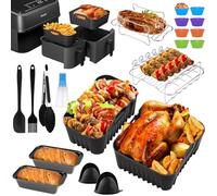 Accessori per friggitrice ad aria calda Philips Dual Basket Airfryer serie 5000/3000 6L/3L, Airfryer stampo in silicone per Philips 5000, senza BPA, riutilizzabile e per uso alimentare (25 pezzi)