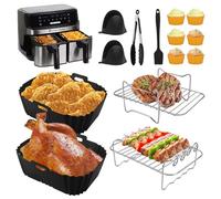 Accessori per friggitrice ad aria calda Russell Hobbs 2 camere 9 l, stampo in silicone per friggitrice ad aria calda Russell Hobbs, senza BPA, riutilizzabile, in silicone per friggitrice ad aria calda
