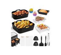 Accessori per friggitrice ad aria doppia Moulinex Ez9018 5,2/3,1L, set da 17 pezzi per Philips Airfryer serie 3000/Tefal Easy Fry, con